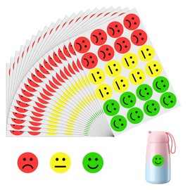 Pack of 1200 Smiley Stickers, Smiley Stickers, Smiley Stickers, Reward Stickers, Mood Stickers, for Diary, Presentation Cards, Presentation Case, Reward Stickers