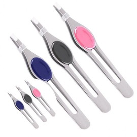 Stainless Steel Beard Tweezer Fine Hair Removal Tweezer 3ea