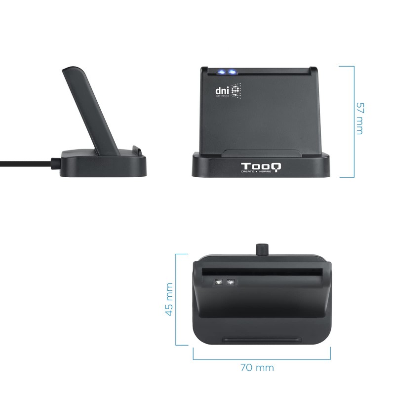 TOOQ TQR-220B - External Electronic ID and Smart Card Reader