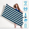 BonGu Beach Towel Oversized Stripe 180x90cm, Quick Dry Sand Free