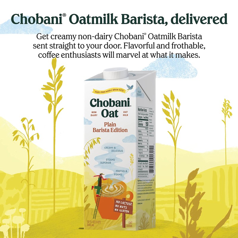 Chobani Oat Milk, Plain Oat Barista Edition, Shelf Stable Non