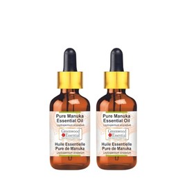 Greenwood Essential Pure Manuka Essential Oil (Leptospermum scoparium) with Two Glass Droppers Steam Distilled (Pack of Two) 5ml X 2 (0.33 oz)