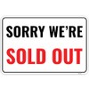1PC Sold Out Sign, 12 x 8 Inches - Aluminum