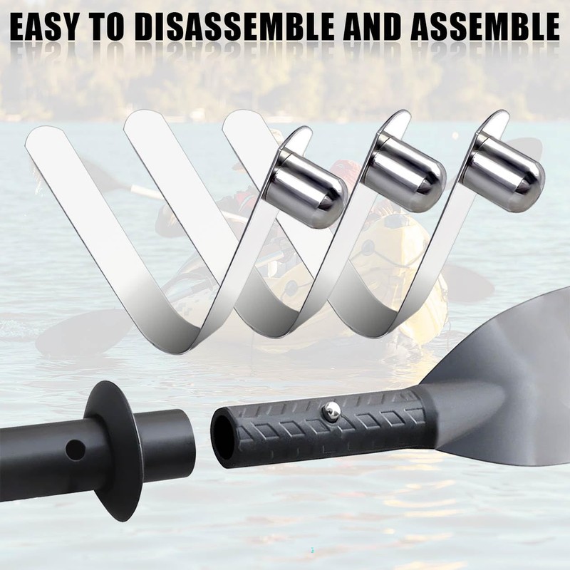 HZMM 8 Pcs Kayak Paddle Spring Snap Clips, Tent Pole