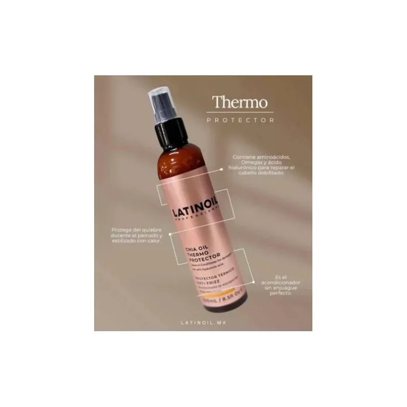 Kit Thermo Protector + Aceite De Chía Latinoil Anti Frizz