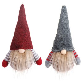 BROEYOUE Christmas Decoration Gnome Figures, Pack of 2 Christmas Decoration Christmas Gnome Santa Tomte Gnome, Easter Christmas Gnome Decoration for Children Family Christmas Decoration Indoor Outdoor