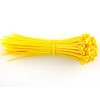 100 Yellow Cable Ties, Strong Nylon, 100mm x 2.5mm