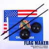 JBSJBS USA Oklahoma Desk Flag 12" Solid Pole Deluxe Set