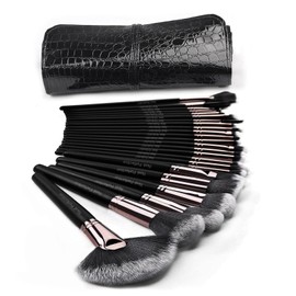 Makeup Brushes 24pcs Makeup Brushes Set Kabuki Foundation Blending Brush Face Powder Blush Concealers Eye Shadows Make Up Brushes Kit with Bag        