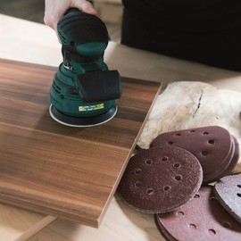 Navaris 100 pcs Sanding Sheets - Assorted P40, 60, 80, 100, 120 to 400 Grit Sand Paper for Wood Metal Hook and Loop Pads for Orbital Sander 125mm