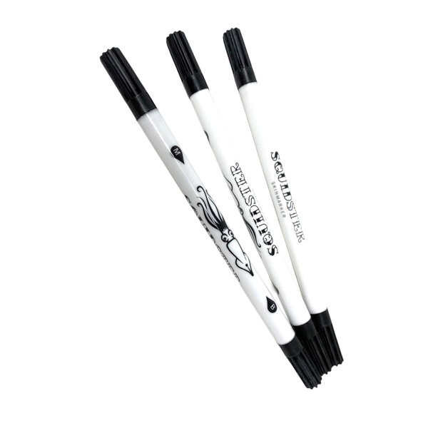 INKgrafiX® Squidster Skin Pen – 2 Tips (M) – Black – Tattoo Piercing – IG57464 – Pen Tattoo Pen Skin Marker Skin Marker Felt Pen
