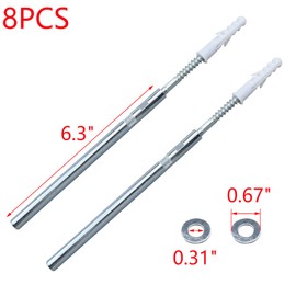 MY MIRONEY Floating Shelf Bracket 8Pcs Floating Shelf Invisible Support Bracket Metal Blind Shelf Supports Hidden Wall Brackets,0.39" x 8.86"