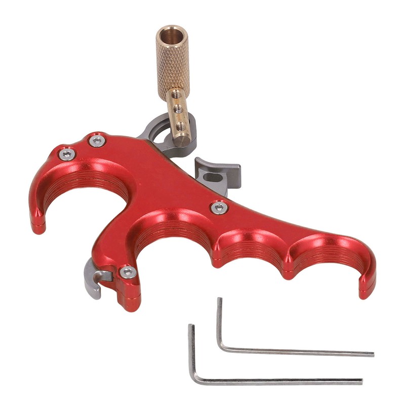 Bow Release Aids Aluminum Alloy Sensitivity Adjustable 4 Fingers Compound