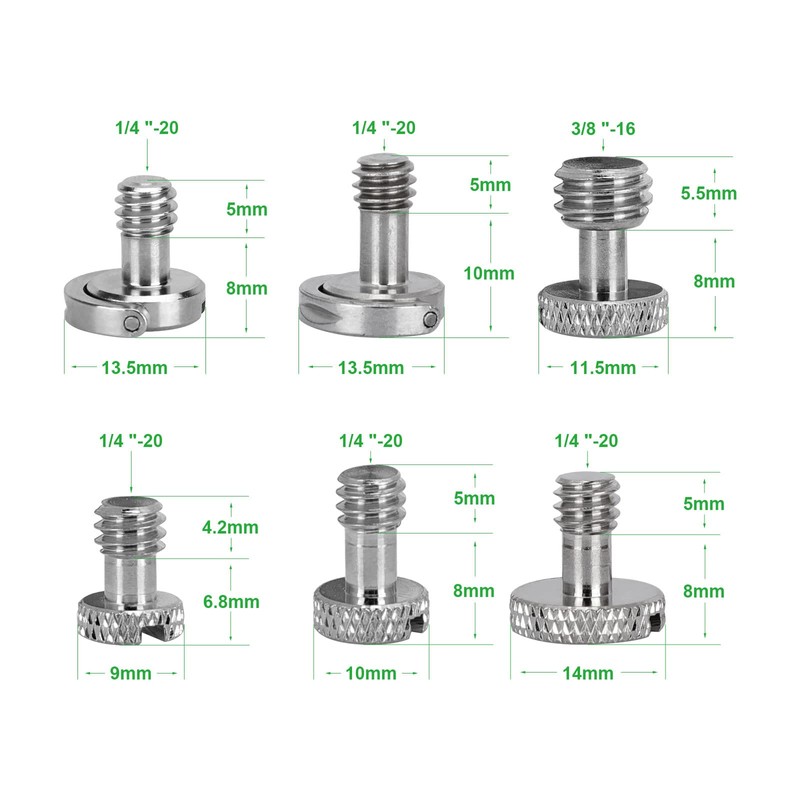 SZRIG Camera Cage Screw Adapter with 1/4"-20 & 3/8-16 Screw