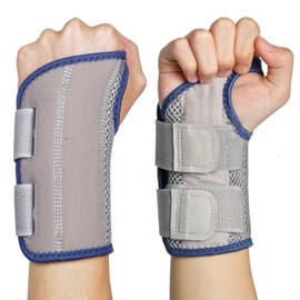 Wrist Support Splint Brace, Right Left Hand Wrist Brace Carpal Tunnel for Men Women,Night Wrist Sleep Splints with Adjustable Straps for Arthritis,Pain(Gray-Navy,L/XL Right and Left Hand)