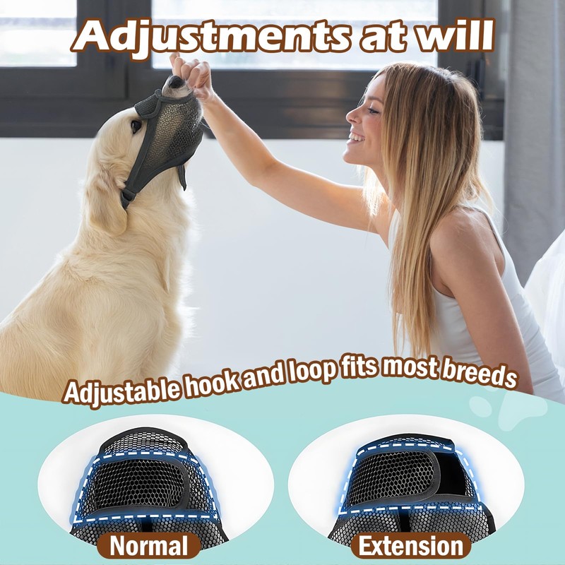 KAIYAYA Muzzle for Large Dogs - Breathable Pet Mask Soft
