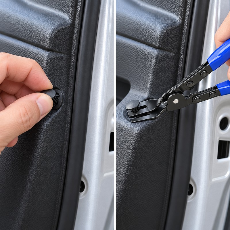 Blue Car Trim Removal Pliers, Automotive Clip Removal Tool for