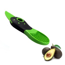 3-in-1 Avocado Slicer for Effortless Pitting, Slicing, and Scooping, Avocado Cutter (Green)