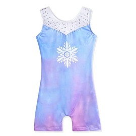 XiaoMoSha Gymnastics Leotards for Girls Toddlers Biketards Dance Unitards Sparkle Snowflake Mermaid (Multi,100 3-4Y)