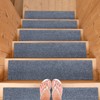 Ottomanson Non-Slip Rubberback Solid Design 8" x 30" Indoor/Outdoor Stair