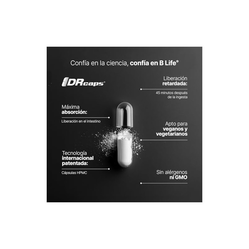 B Life Probióticos 80 Billones con 11 Cepas 140 Cápsulas