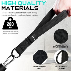 Tricep - Asas de fijación de cable para gimnasio, asas de ejercicio de 13 pulgadas, cuerda de tríceps, accesorios extraíbles LAT para pilates, yoga, entrenador de fuerza, terapia física, estiramiento,