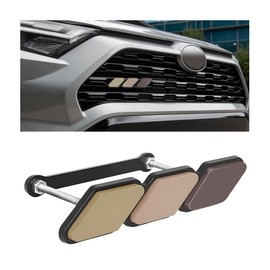 HZEL Car Grille Decor Badge, Tri-Color Emblem Auto Grid Insert Trims Decals, Vehicle Front Mesh Grille Label Decoration Sticker Accessories, Compatible with Sequoia 4-Runner High-Lander (Style G)