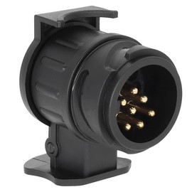 13 to 7 Pin Plug Trailer Adapter,Waterproof Trailer Adaptor, for Car and Trailer Plug Trailer Caravan Electric Adapter Towbar Towing Socket, black.