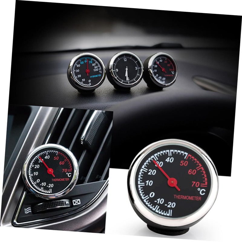 CHILDWEET 2pcs Steel Core Pointer Car Thermometer Indoor Outdoor Temperature