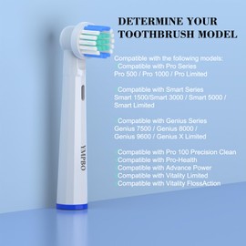 YMPBO Replacement Heads Compatible with Oral B Braun Cross Action Electric Toothbrush, 10 Pack Toothbrush Head Refill, EB17A