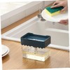 BUGUUYO Wavy Grain Press Sponge Wipes Kitchen Brush Liquid Box