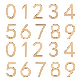 uxcell 20Pcs Self Adhesive Mailbox Numbers, 2" Acrylic Door Address Sign Stickers, Raised 3D Effect, for Residence, Apartment, Office Room, Mailbox (Number 0-9, Gold Tone)