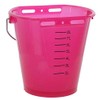 Kerbl Drinking bucket (livestock drinking bucket), pink, transparent, with scale,