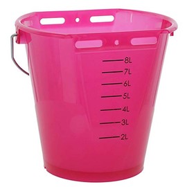 Kerbl Drinking bucket (livestock drinking bucket), pink, transparent, with scale, without accessories - 14268
