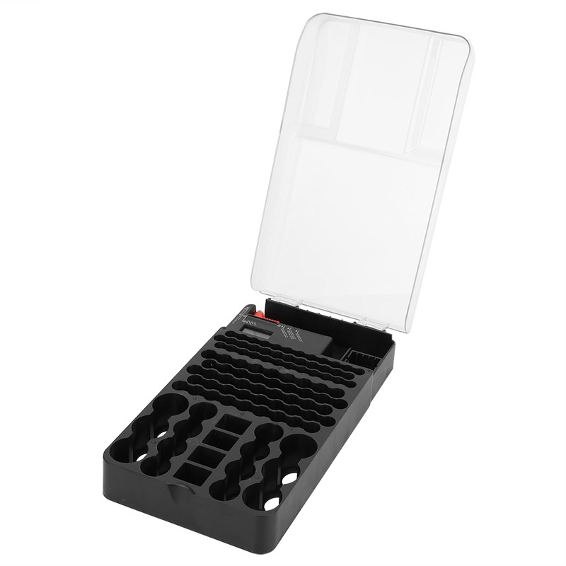104 Grids Portable Battery Organizer Storage Box Carrying Case Holder