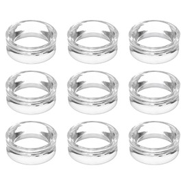 PATIKIL 0.6" Round Baseball Stand, 9 Pcs Acrylic Sphere Holder Crystal Sphere Holder Clear Ball Display Stands for Golf Ball Softball Marbles Collections Crystal Balls
