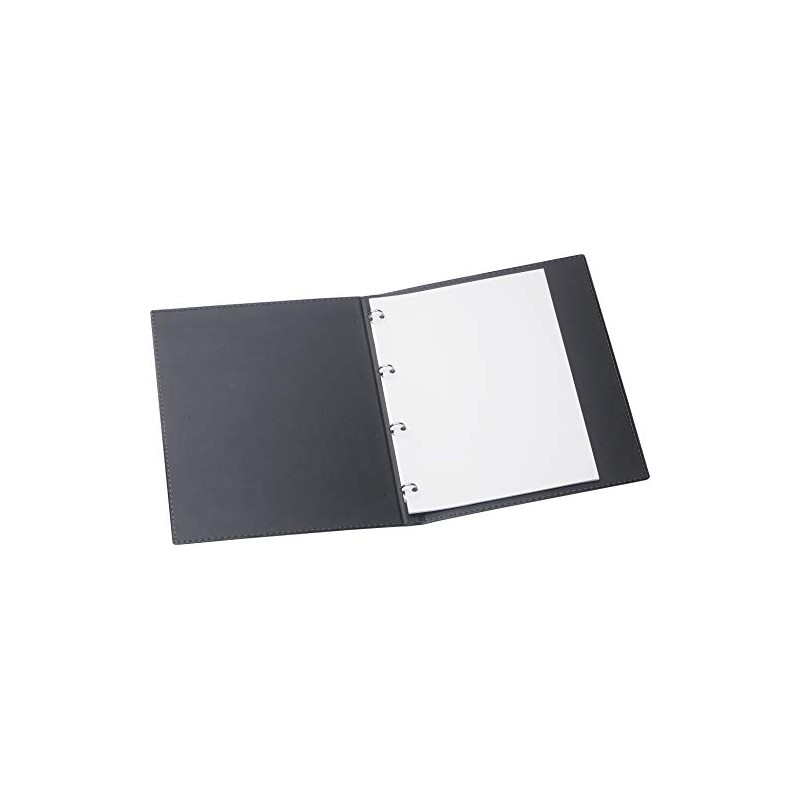 Ring Binder A4 Exquisite 4 Ring Leather Look in Black