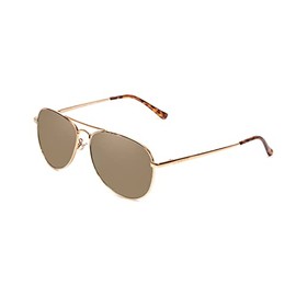 Coyote Classic II Metal Pilot Polarized BiFocal Sunglasses +1.25 Gold/Brown Men Women Trendy Sunglass Readers Modern Sunnies