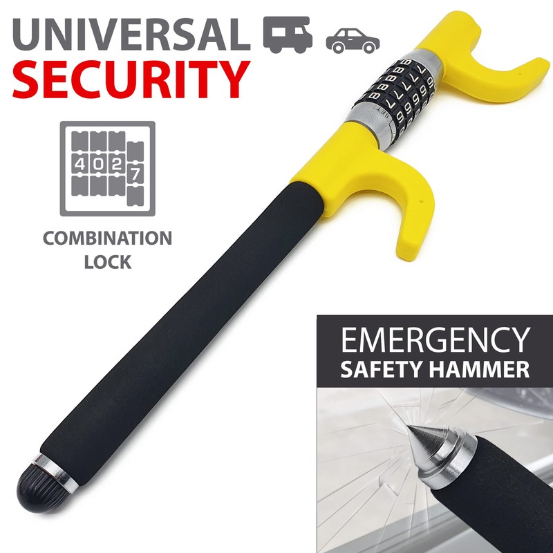 KRASER KR940B Heavy Duty Steering Wheel Lock Keyless Combination Code,