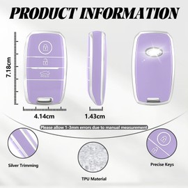 TOOMUME Key Case TPU Car Key Case Fits Kia Sportage GT Line Sorento Picanto Soul NIRO Rio Stonic Optima Ceed Forte Koup, Key Cover Protection Key Shell - Smart Key