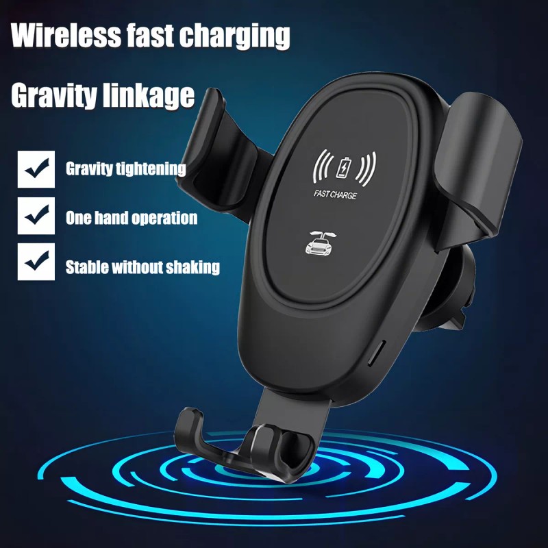 Ele-Gate Cargador Inalámbrico Carga Rápida De 10w Con Soporte Auto