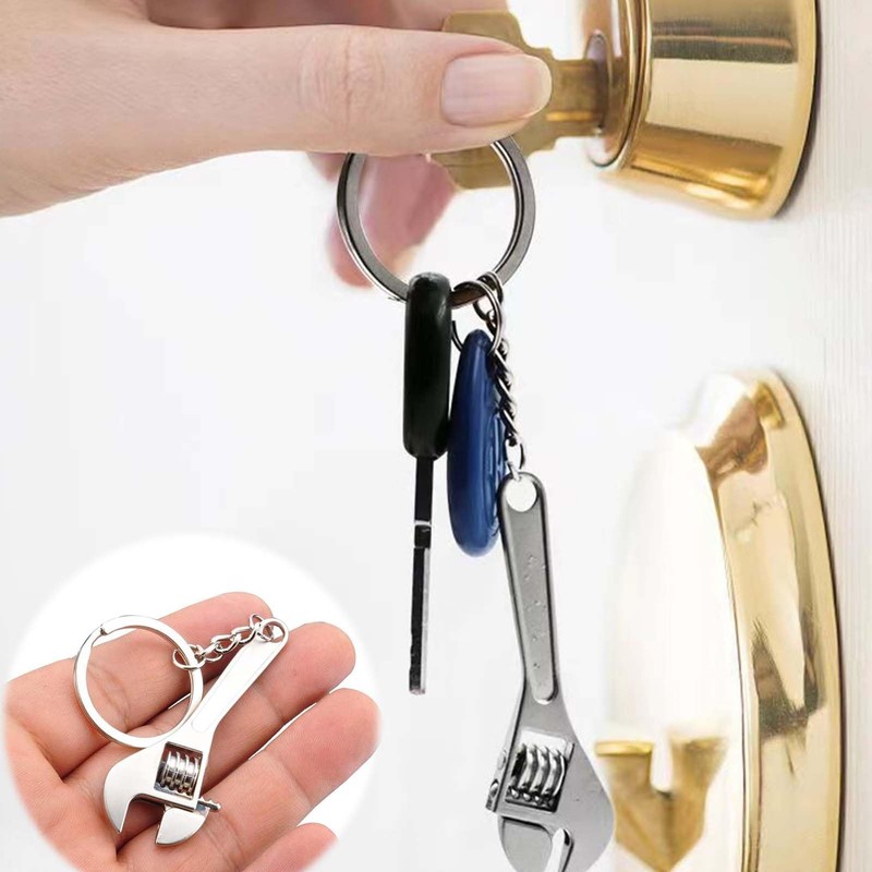 Monkey Wrench Mini Screwdriver Tool Key Chain Clip Mini Adjustable