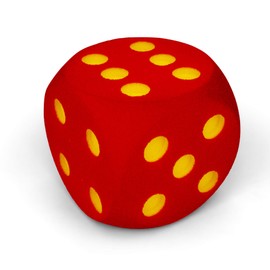 Volley 160 x 160 x 160 mm Foam Dice with Countersunk Dots (Red)