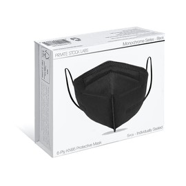 Private Stock Labs KN95 Face Mask - Pack of 5, 6-Ply Filtration, Individual Sealed, Comfortable Fit, Idea for Travel, Work & Everyday Use - Black (1, KN95)