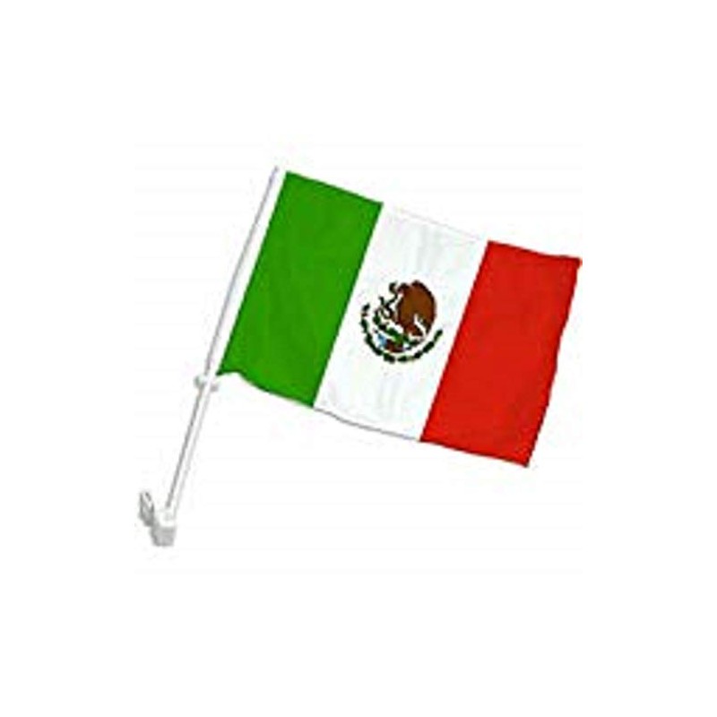 AES 12x18 Mexico Mexican Double Sided Car Vehicle 12"x18" Flag