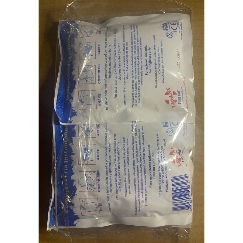 Urgent First Aid Instant Cold Packs, 5" x 6" (4"