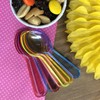 Mini Taster Spoons - Clear Plastic - Blue, Pink, Green,