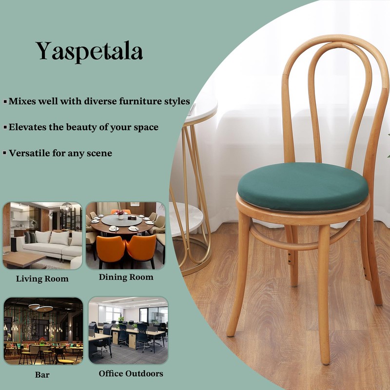 Yaspetala Dark Green 15 Inch 2 Pack Round Memory Foam