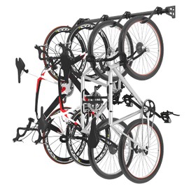 FLEXIMOUNTS 4 Bike Storage Rack, Heavy Duty Wall Mount Hanger for Home & Garage, Holds Up to 200lbs
