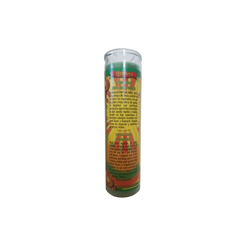 St. Jude Thaddeus (San Judas Tadeo) Green Perfumed Pillar Candle